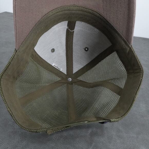 Patagonia Hat Cap Snap Back Khaki Green Trucker Mesh Trout Fitz Roy Embroidered - Picture 6 of 7